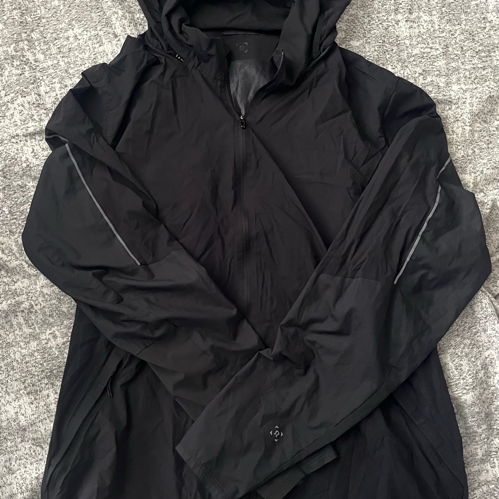 lululemon athletica Black Men's Raincoat with Hood